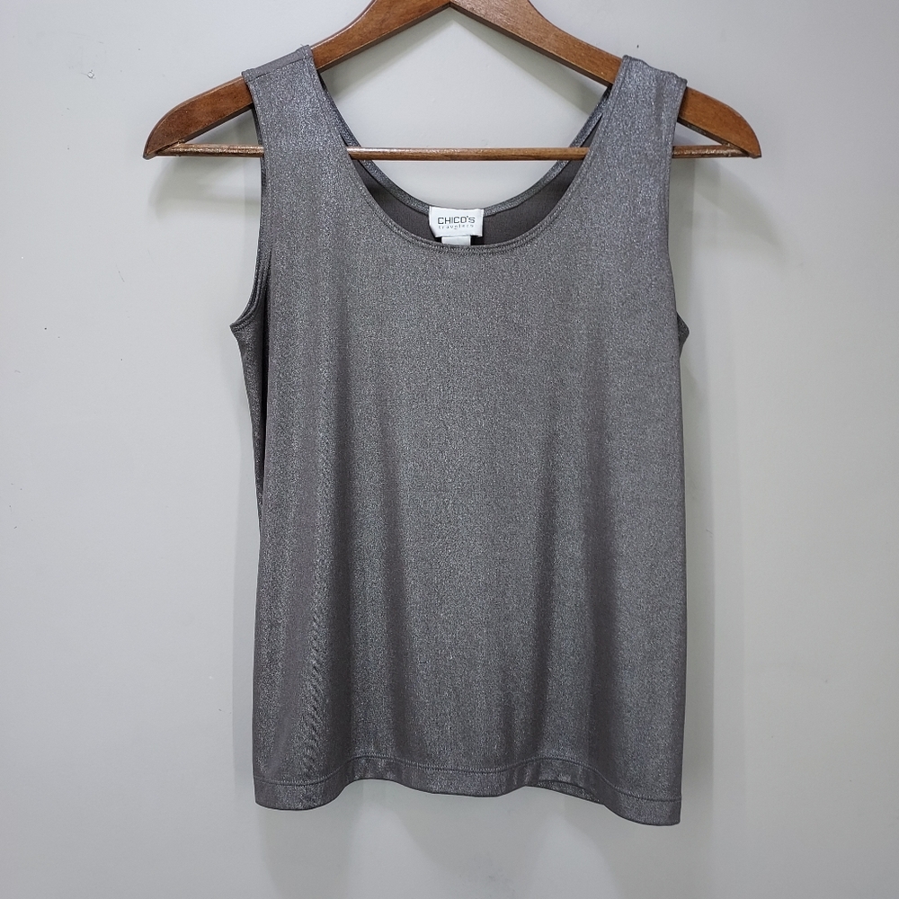 Chico's Travelers Shimmer Wrinkle Resistant Tank Top Cami